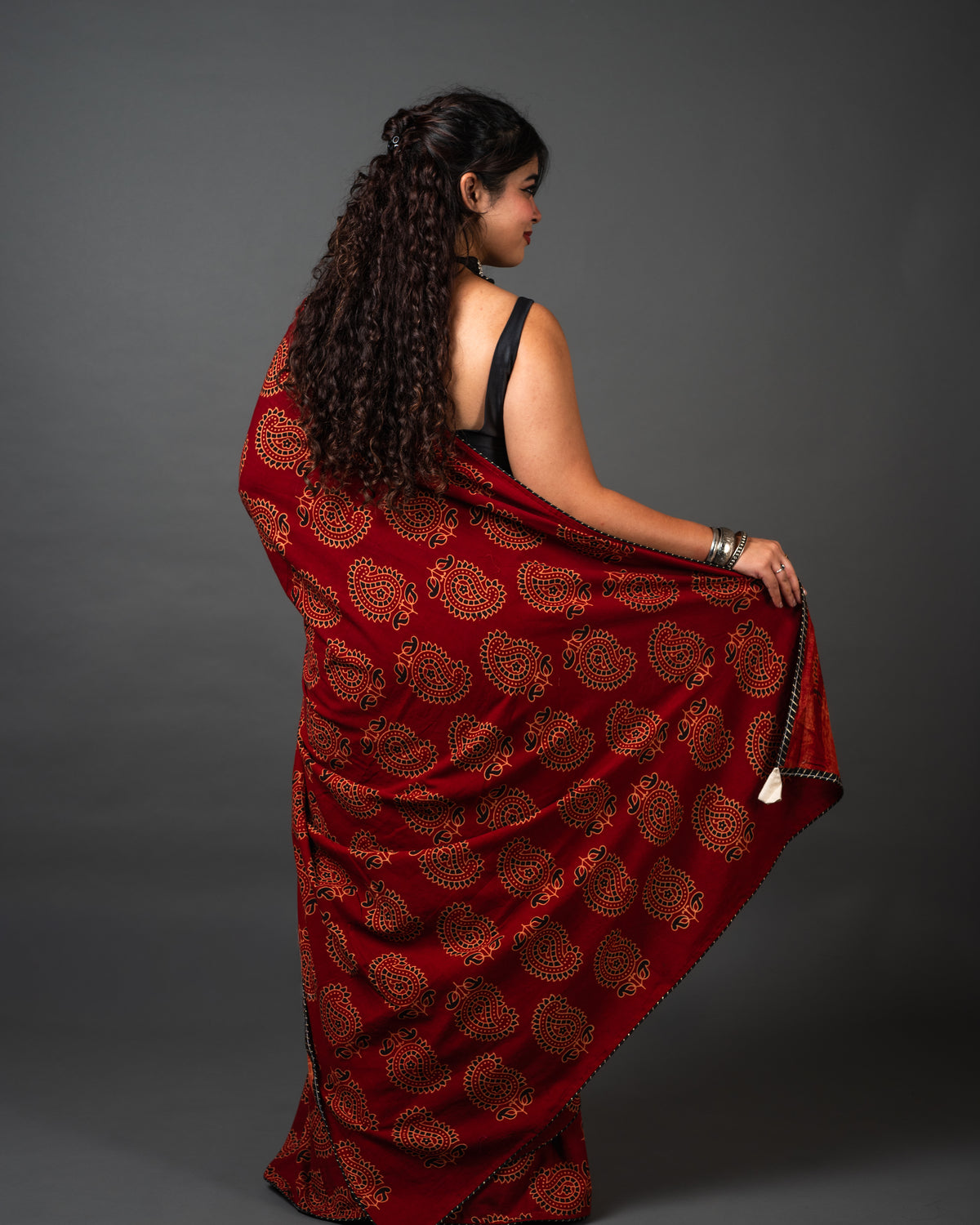 Jaipuri Block Print Saree 01
