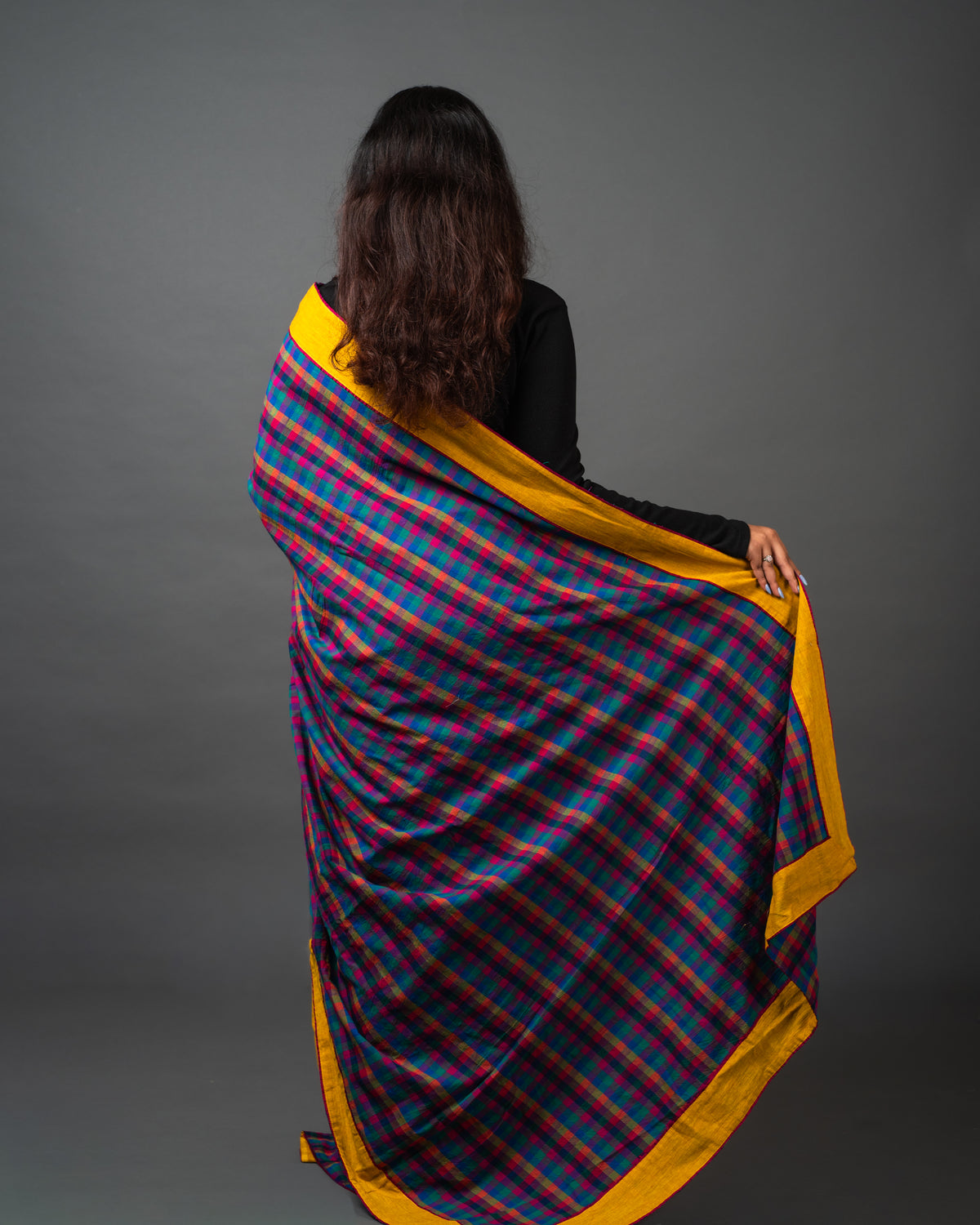 South Cotton Checks Saree