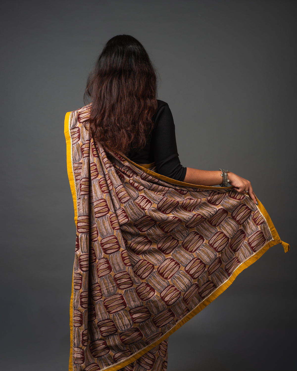 Kalamkari Cotton Mekhela Style Two-Piece Saree