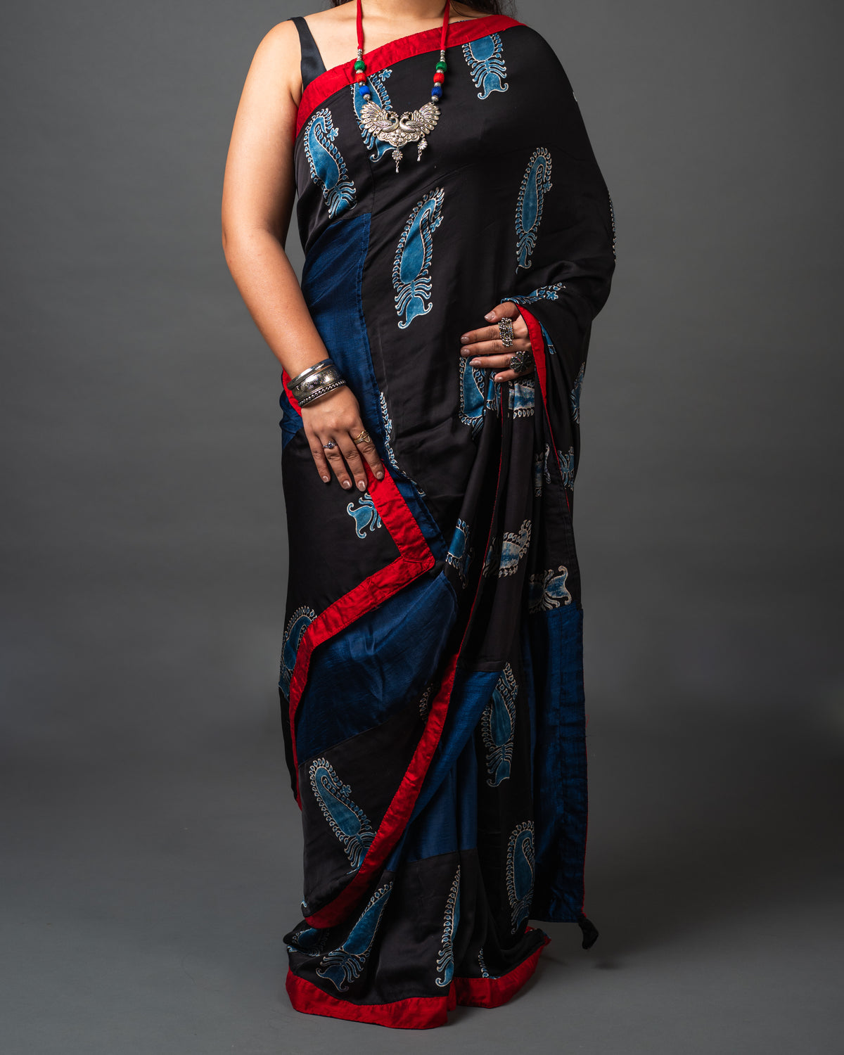 Ajrakh Modal Saree 01