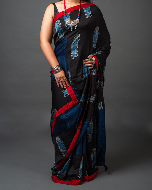 Ajrakh Modal Saree 01