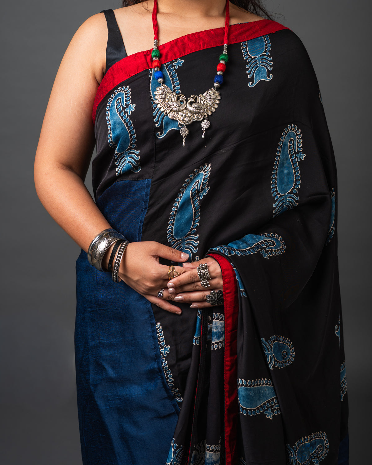 Ajrakh Modal Saree 01