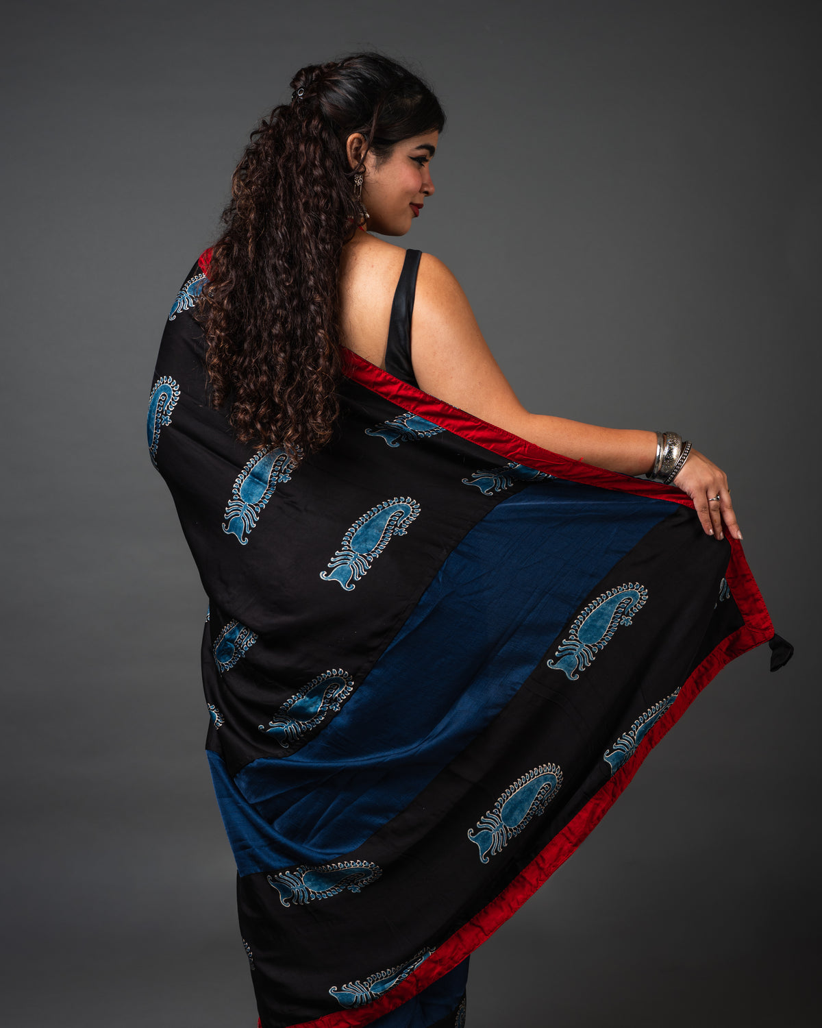 Ajrakh Modal Saree 01