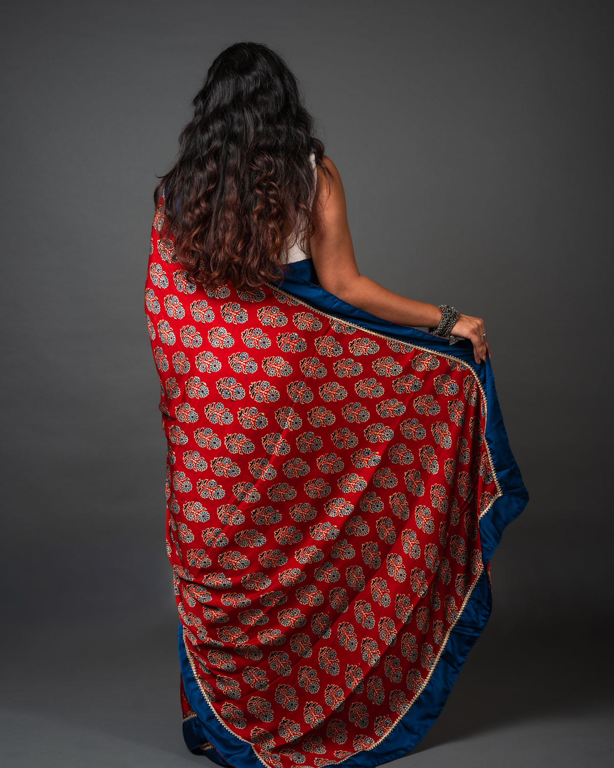 Ajrakh Modal Saree 02