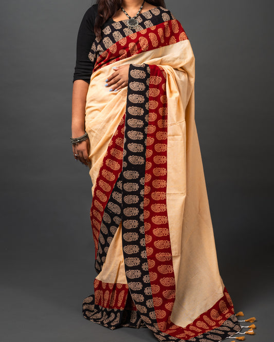 Jaipuri Block Print Saree 02