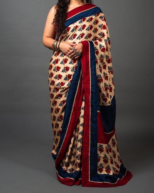 Ajrakh Modal Saree 04