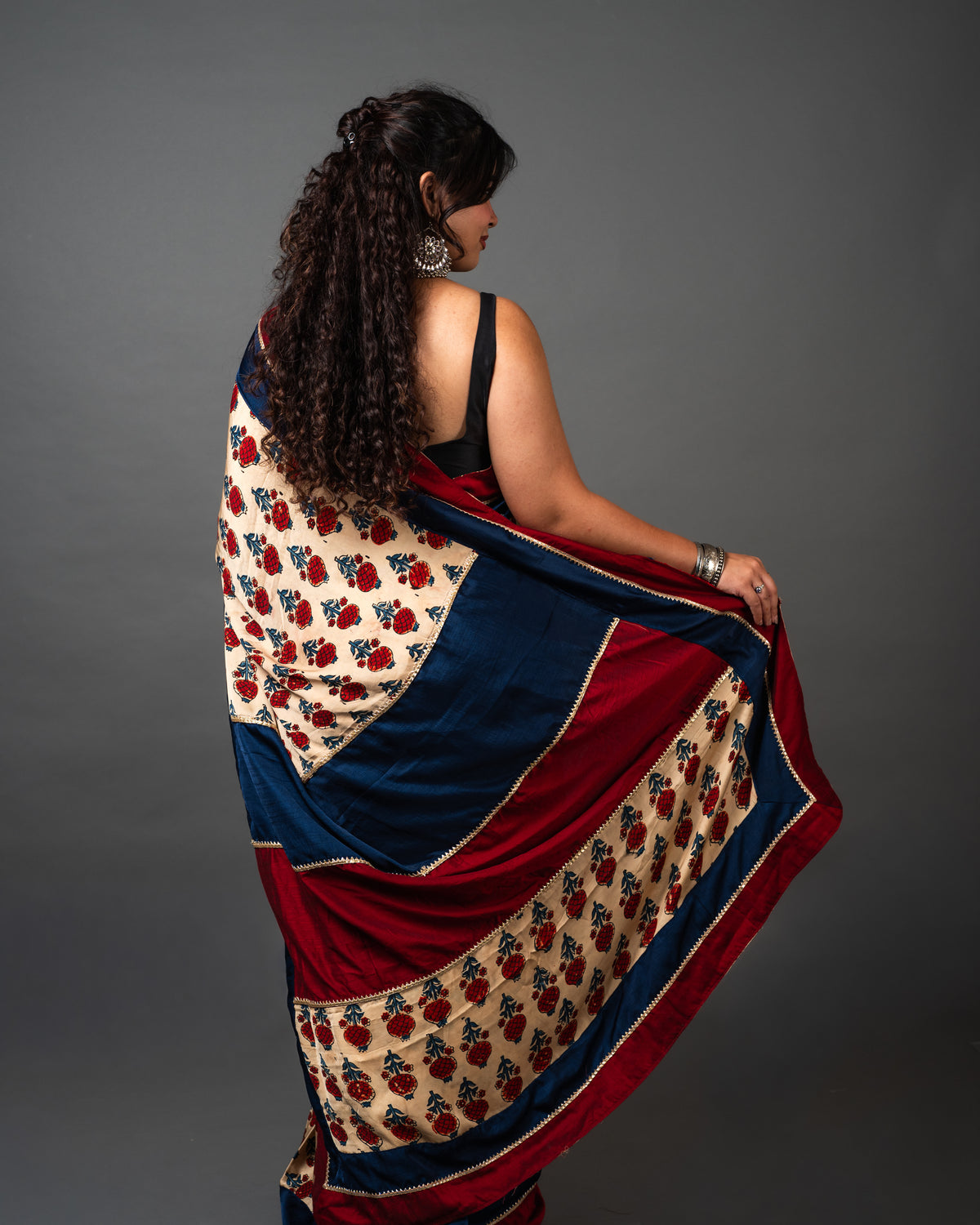 Ajrakh Modal Saree 04