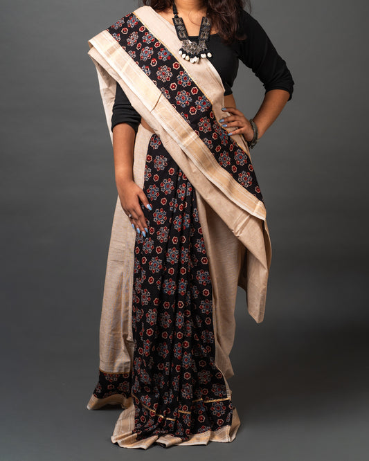 Ajrakh South Cotton Saree