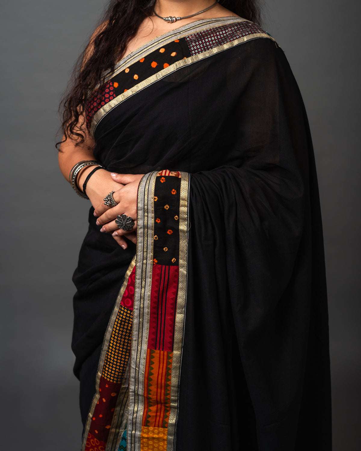 Cotton Patch Work Saree