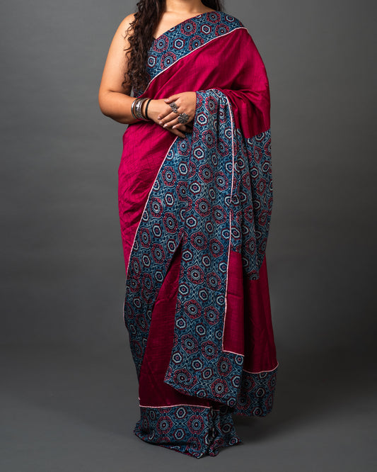 Ajrakh Modal Saree 05