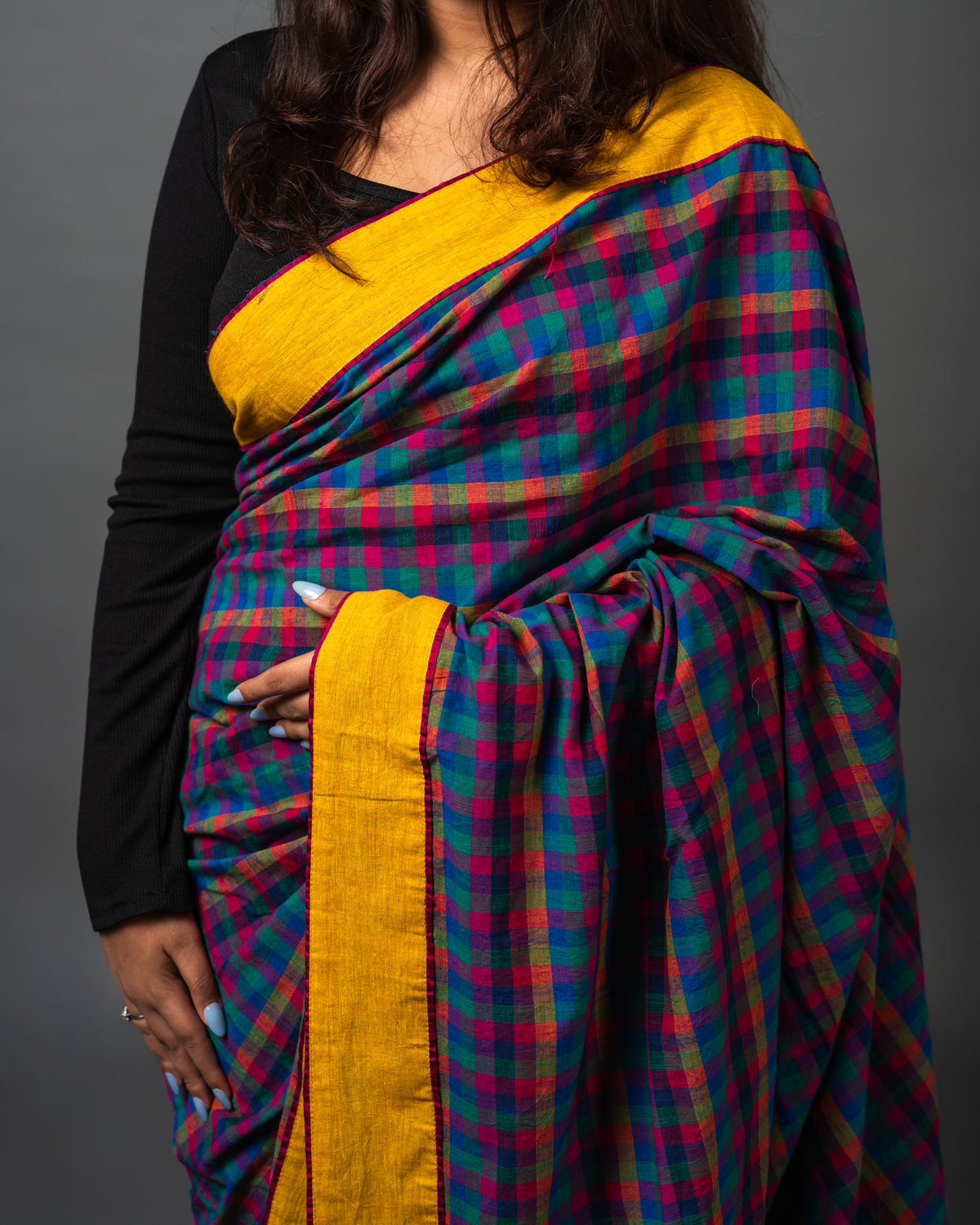 South Cotton Checks Saree